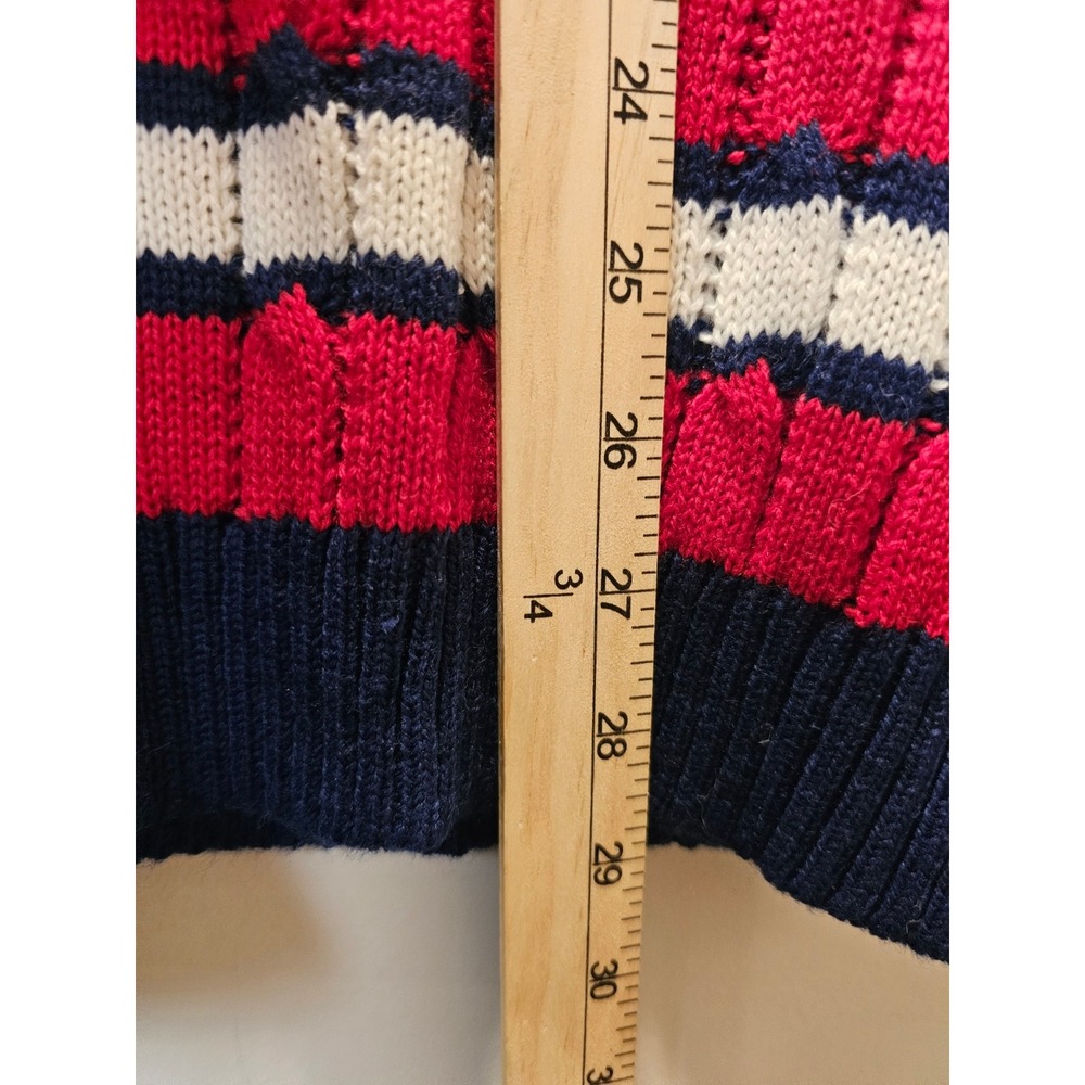 Polo Ralph Lauren Sweater Vest Mens Medium Blue Cable Knit Made in USA - Picture 5 of 5